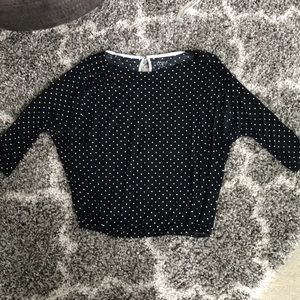 LOFT size XS dolman polkadot top